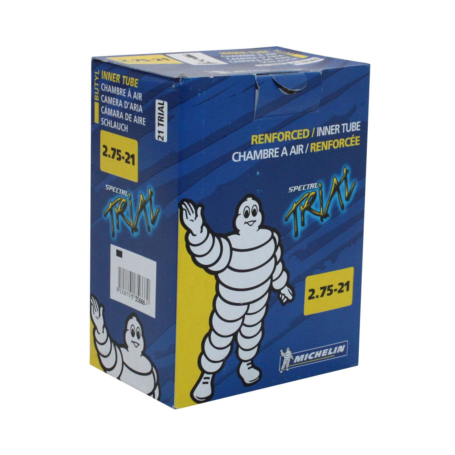 Chambre à air Michelin trial 2,75-21 valve droite