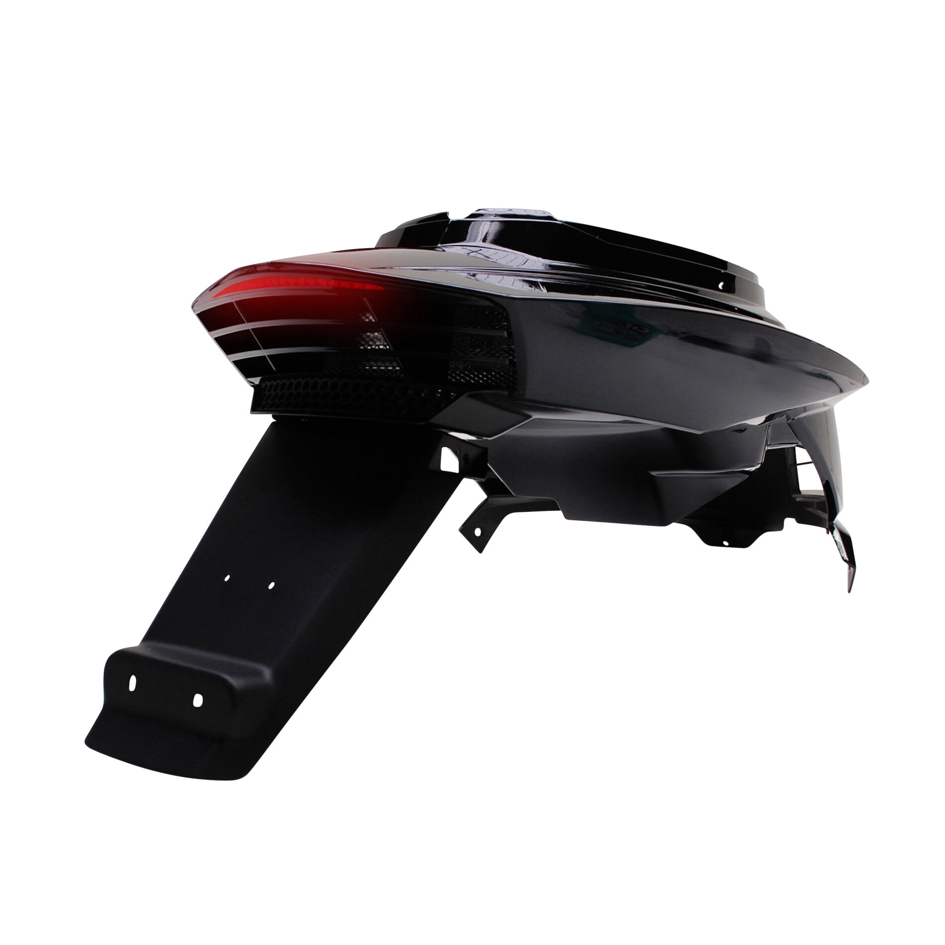 Coque arrière BCD avec passage de roue et feu Booster 04- - Noir