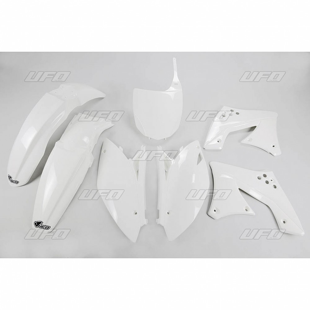 Kit plastique UFO Kawasaki 250 KX-F 10-11 blanc