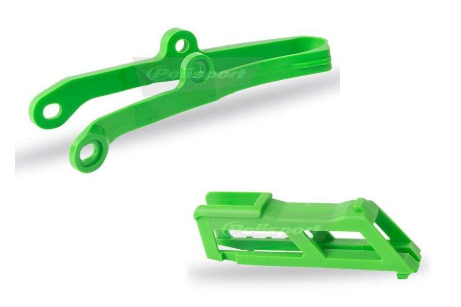 Kit guide chaîne et patin de bras oscillant Polisport Kawasaki 450 KX-