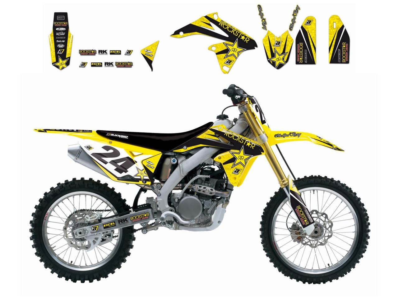 Kit déco Blackbird Rockstar Energy Suzuki 250 RM-Z 10-18