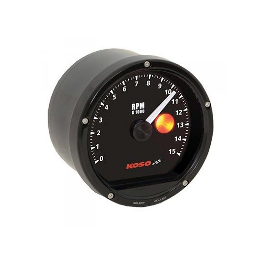 Compte-tour Koso D75 Ø 79,5 mm fond noir