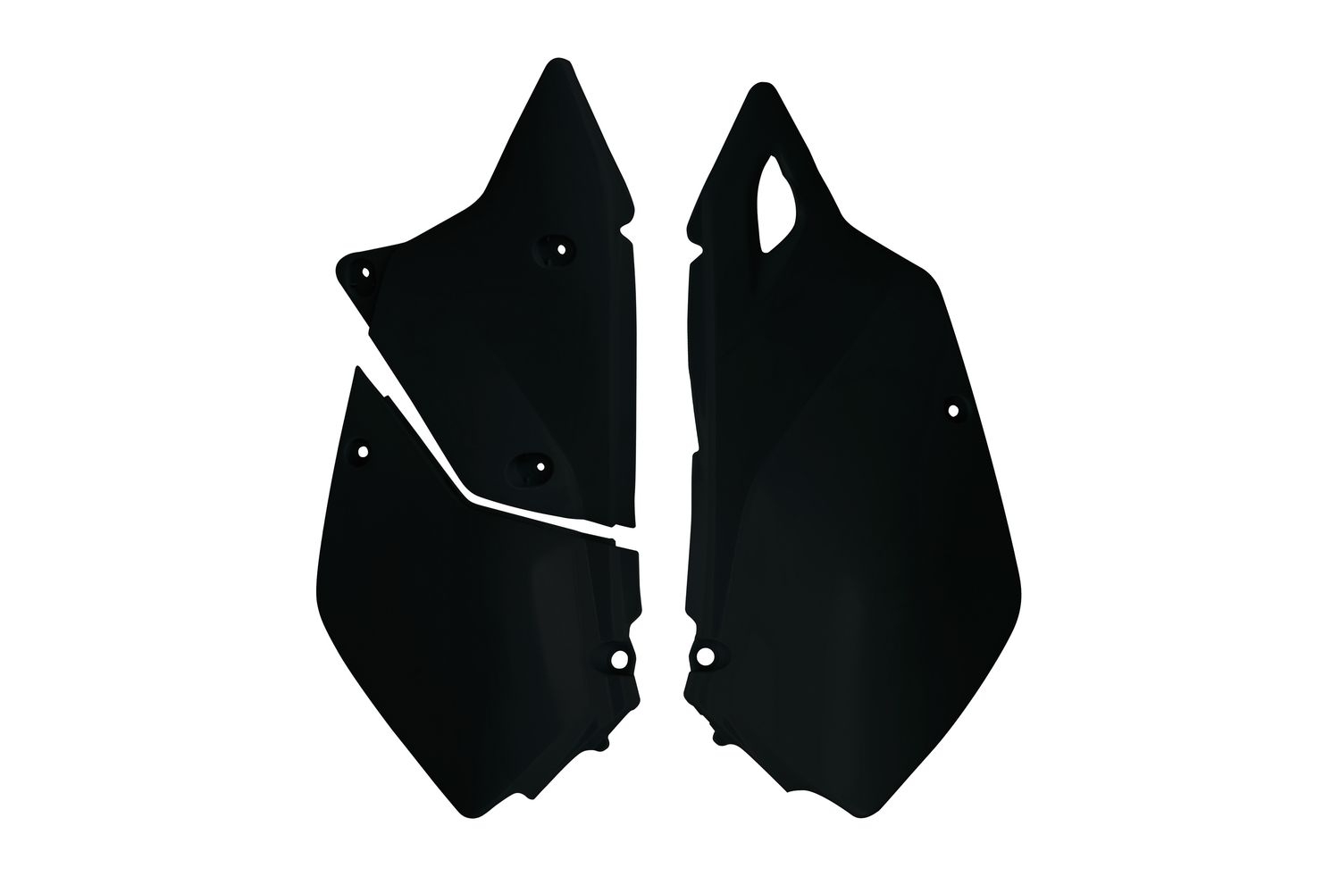 Plaques numéro latérales Racetech noires pour Suzuki DR-Z 400 E 00-05