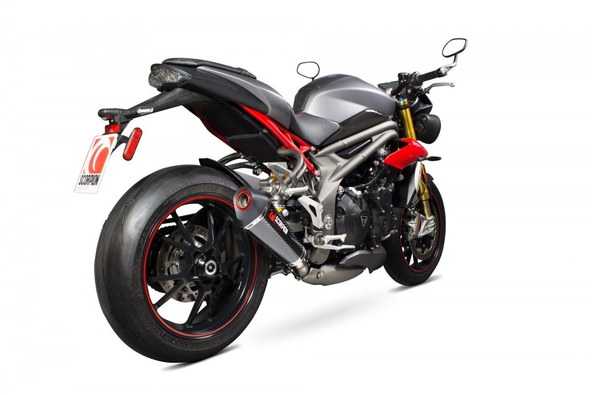 Silencieux Scorpion Serket Taper carbone Triumph Speed Triple 1050 16-