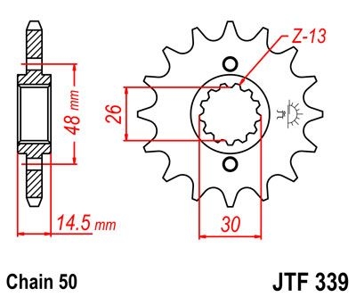 Pignon JT Sprockets Acier pas 530 16 dents - Pour Honda VFR 800 X Cros