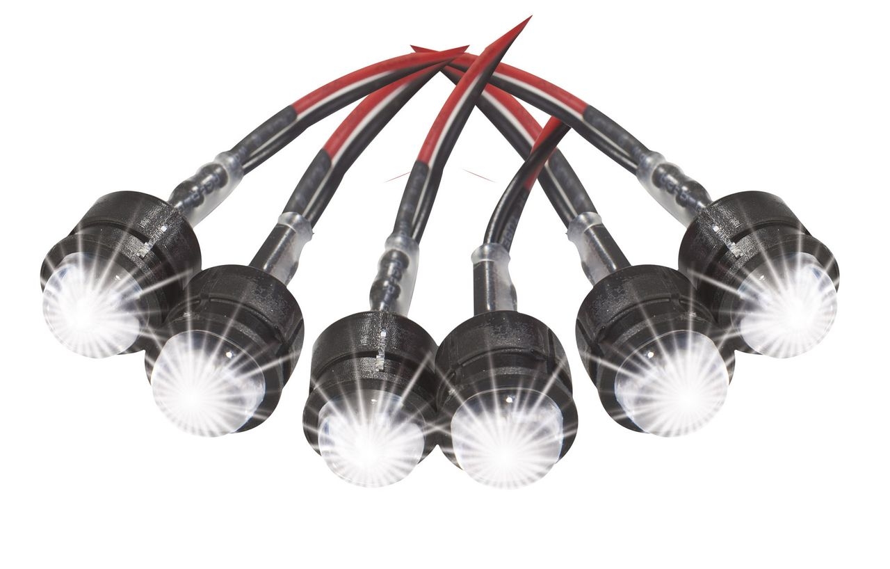 6 pièces LED blanc 10mm