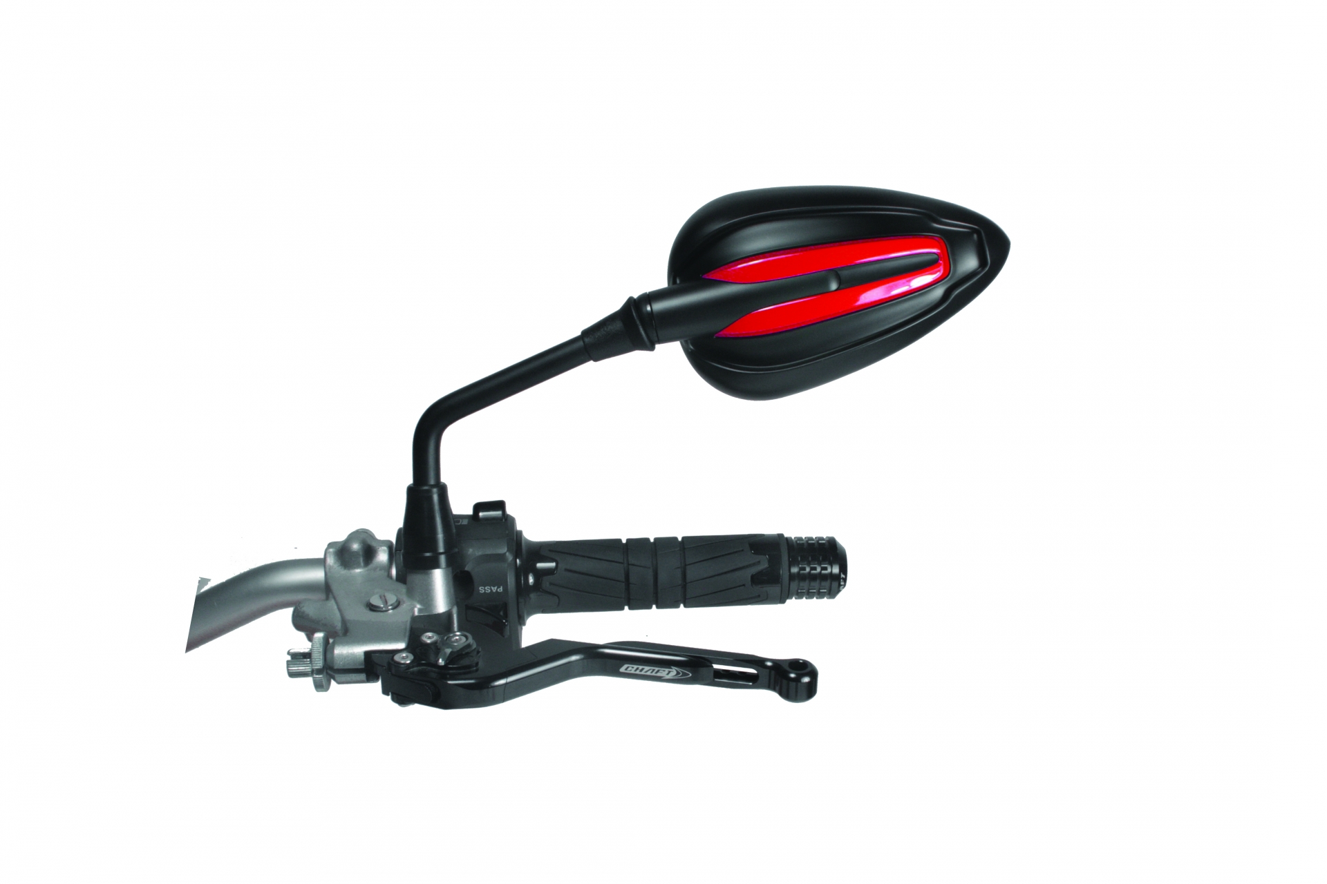 Rétroviseur réversible Chaft Bunny noir mat/rouge