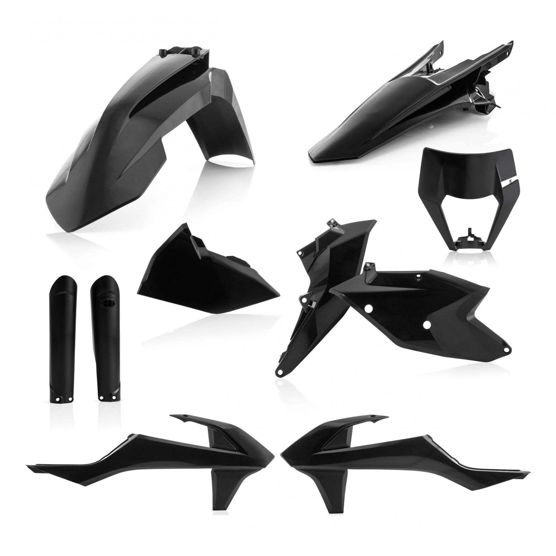 Kit plastiques complet Acerbis KTM 125 EXC 2019 noir