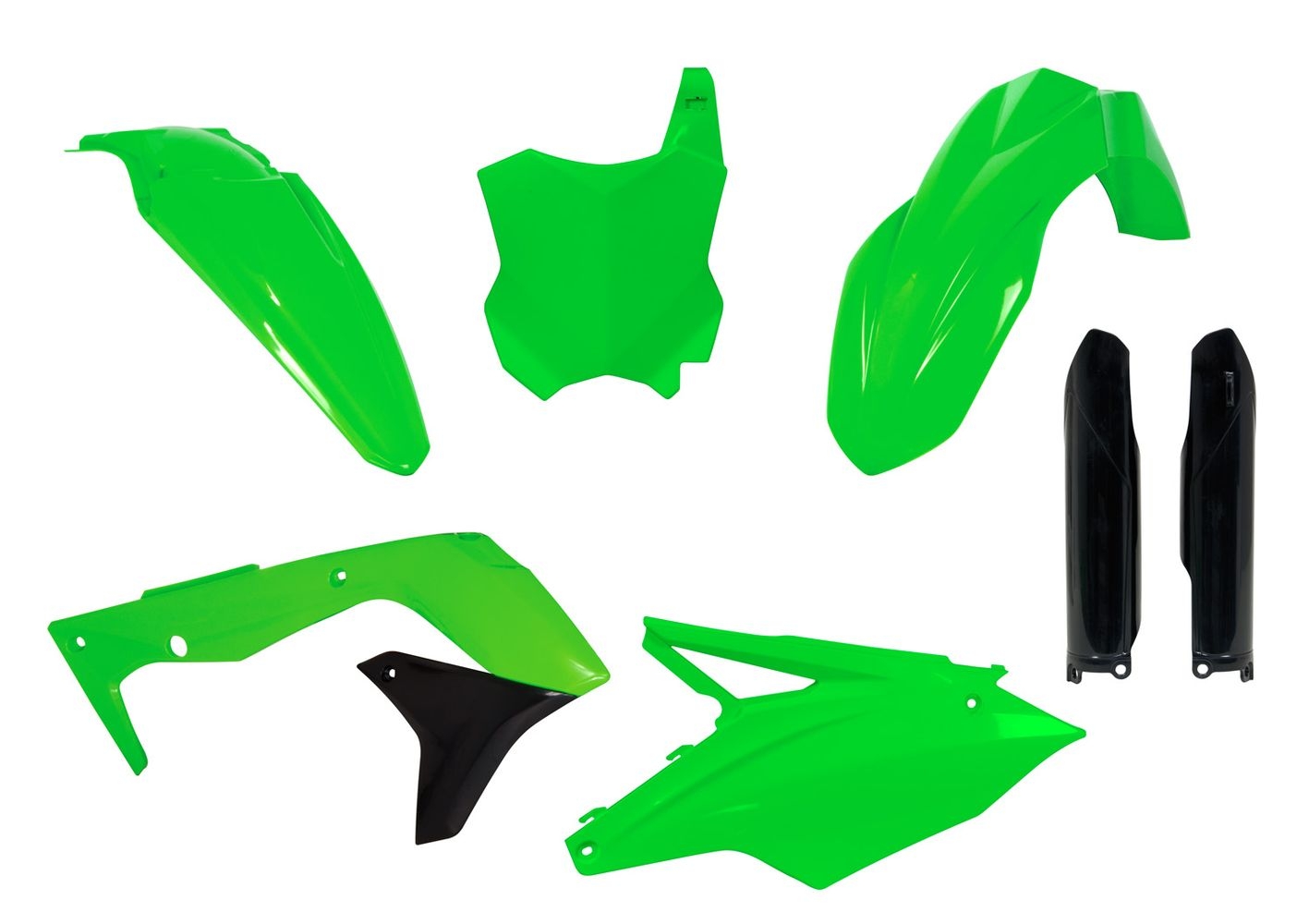 Kit plastique Racetech couleur verte pour Kawasaki KX-F 450 2016