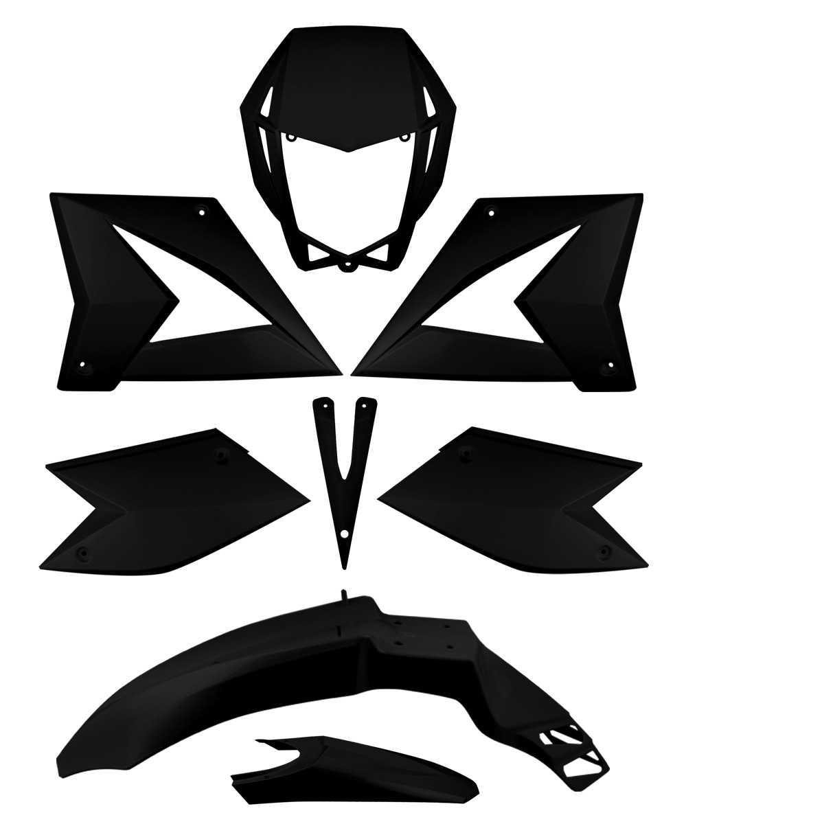 Kit carrosserie Noir CPI SM SX 50 (8 pièces)