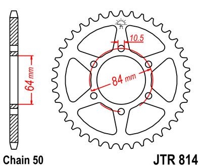 Couronne JT Sprockets Acier pas 530 50 dents - Pour Suzuki GS 550 77-7