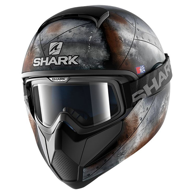 Casque intégral Shark VANCORE FLARE MAT noir/anthracite/orange - L