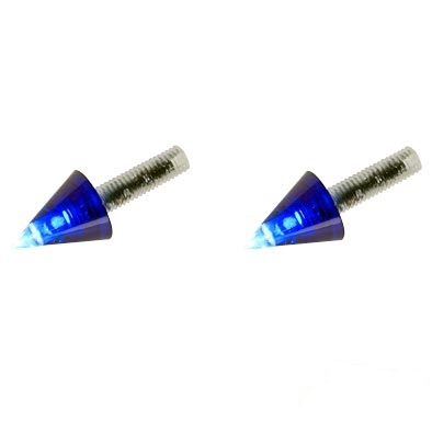 Paire d'Éclairage De Plaque Tun'R Leds Conique Blanc/Bleu