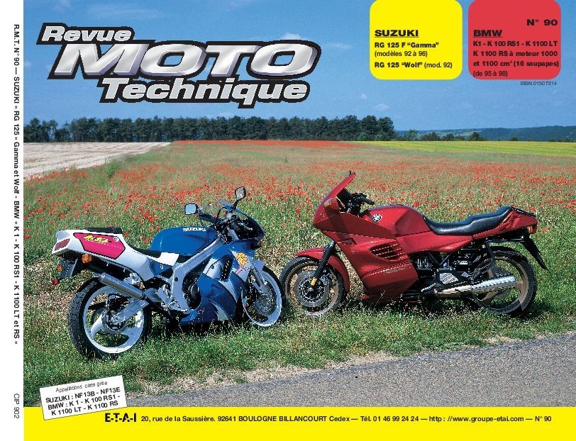 Revue Moto Technique 90.2 Suzuki RG 125 92-93 / BMW K1-K100 RS