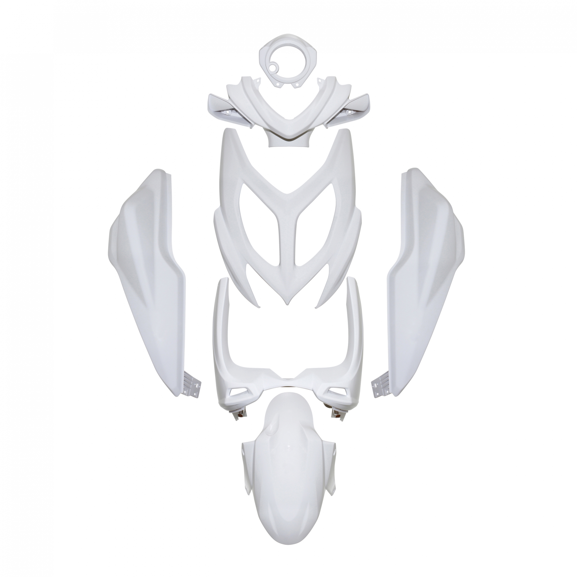 Kit carénage 1Tek Origine blanc brillant Nitro/Aerox 2013-