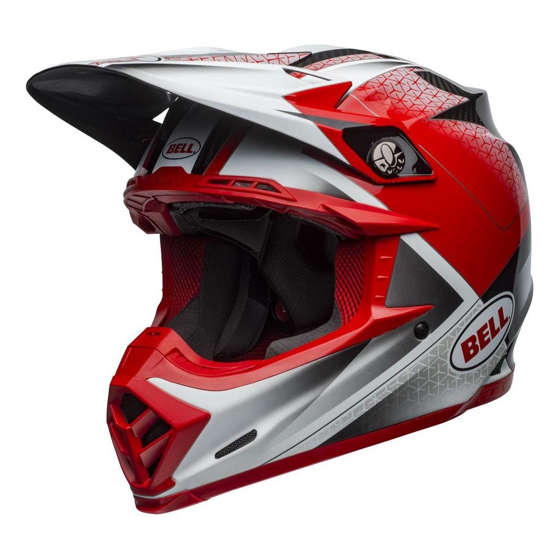 Casque cross Bell Moto-9 Flex Hound rouge/blanc/noir - XS