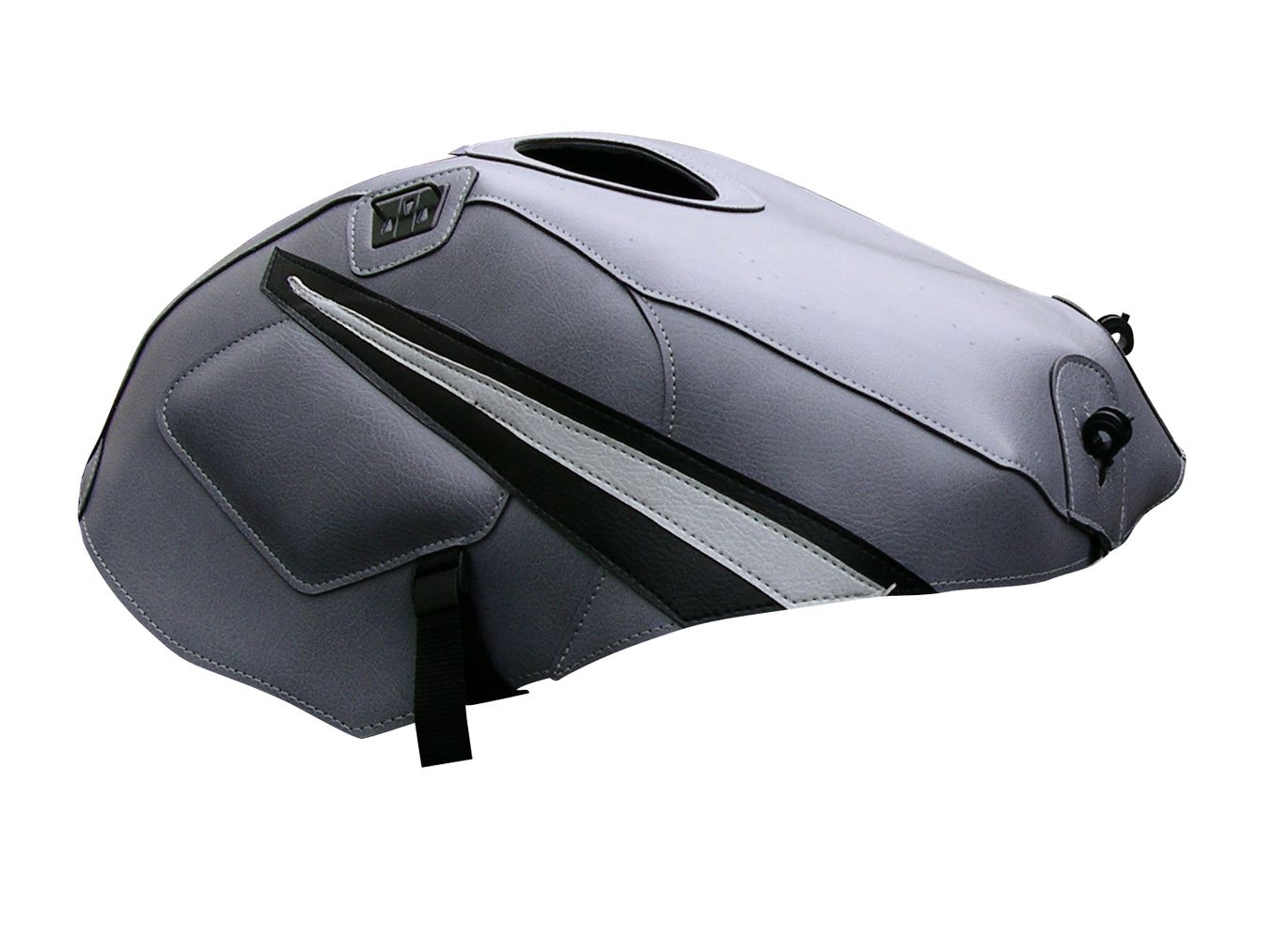 Protège-réservoir Bagster Suzuki GS 500 E 2007 acier/pointe noire et g
