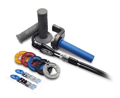 Kit poignée de gaz avec revêtements et câbles Motion Pro Rev2 pour Kaw
