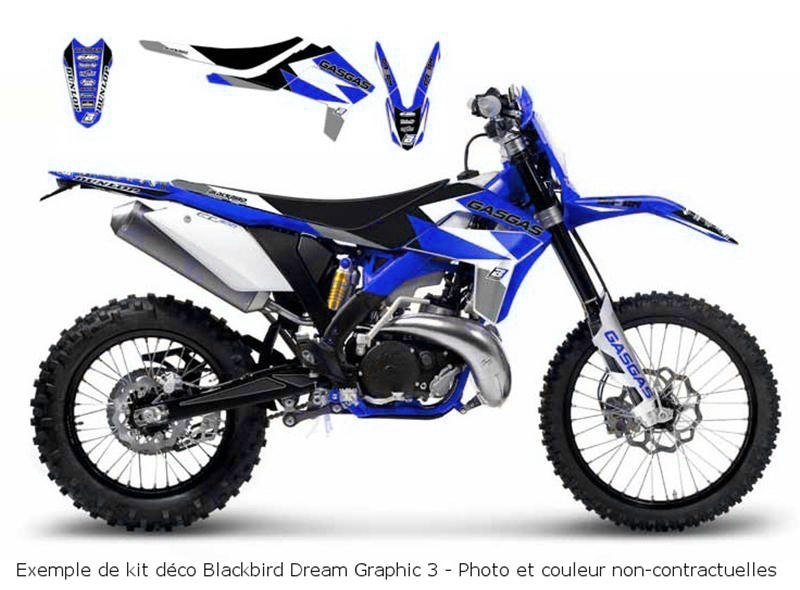 Kit déco Blackbird Dream Graphic 3 Gas Gas 300 EC 02-06 bleu