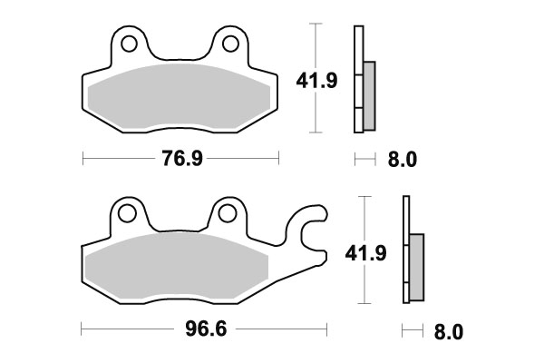 Plaquettes de frein SBS céramique 134HF