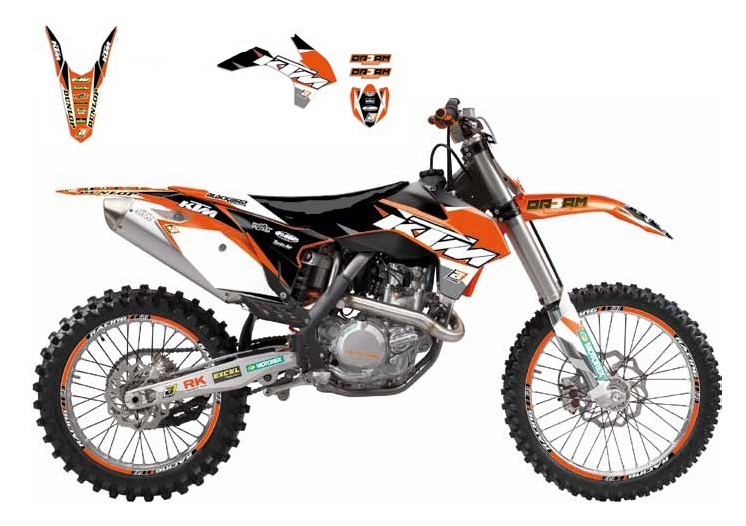 Kit déco Blackbird Dream Graphic 3 KTM 125 SX 93-97 orange