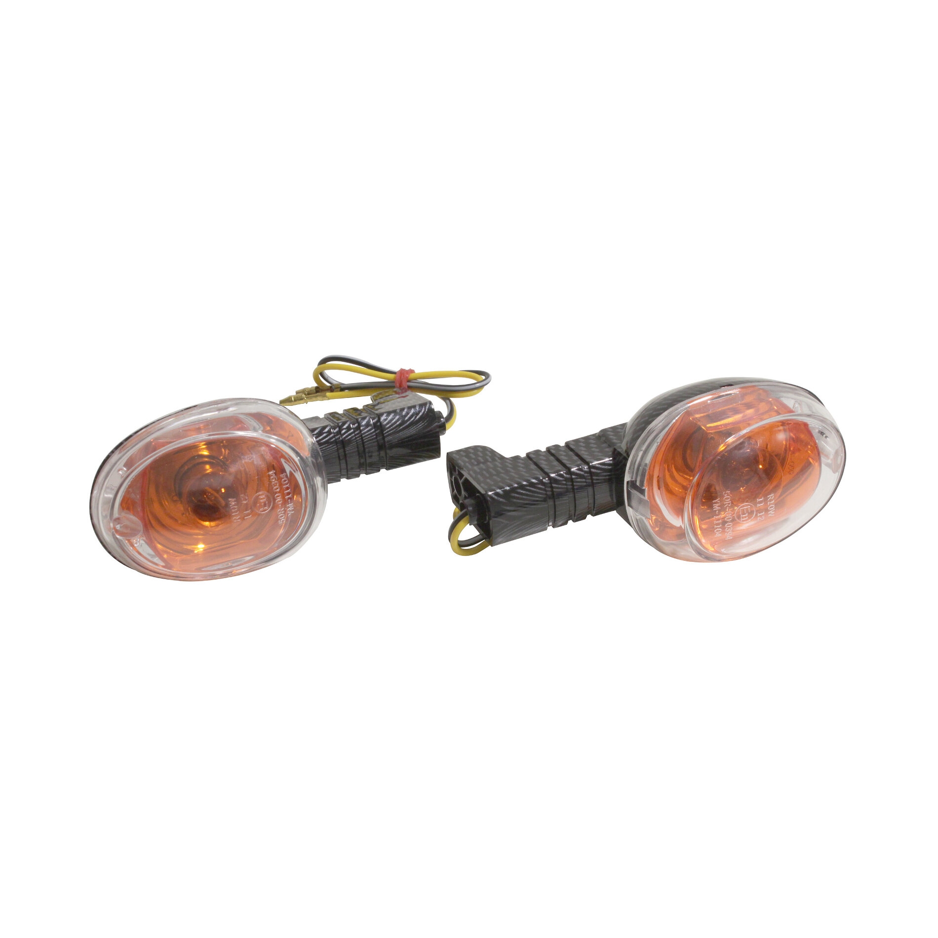 Clignotant 1Tek arrière transparent/carbone MBK 50 Booster 2004>/Yamah