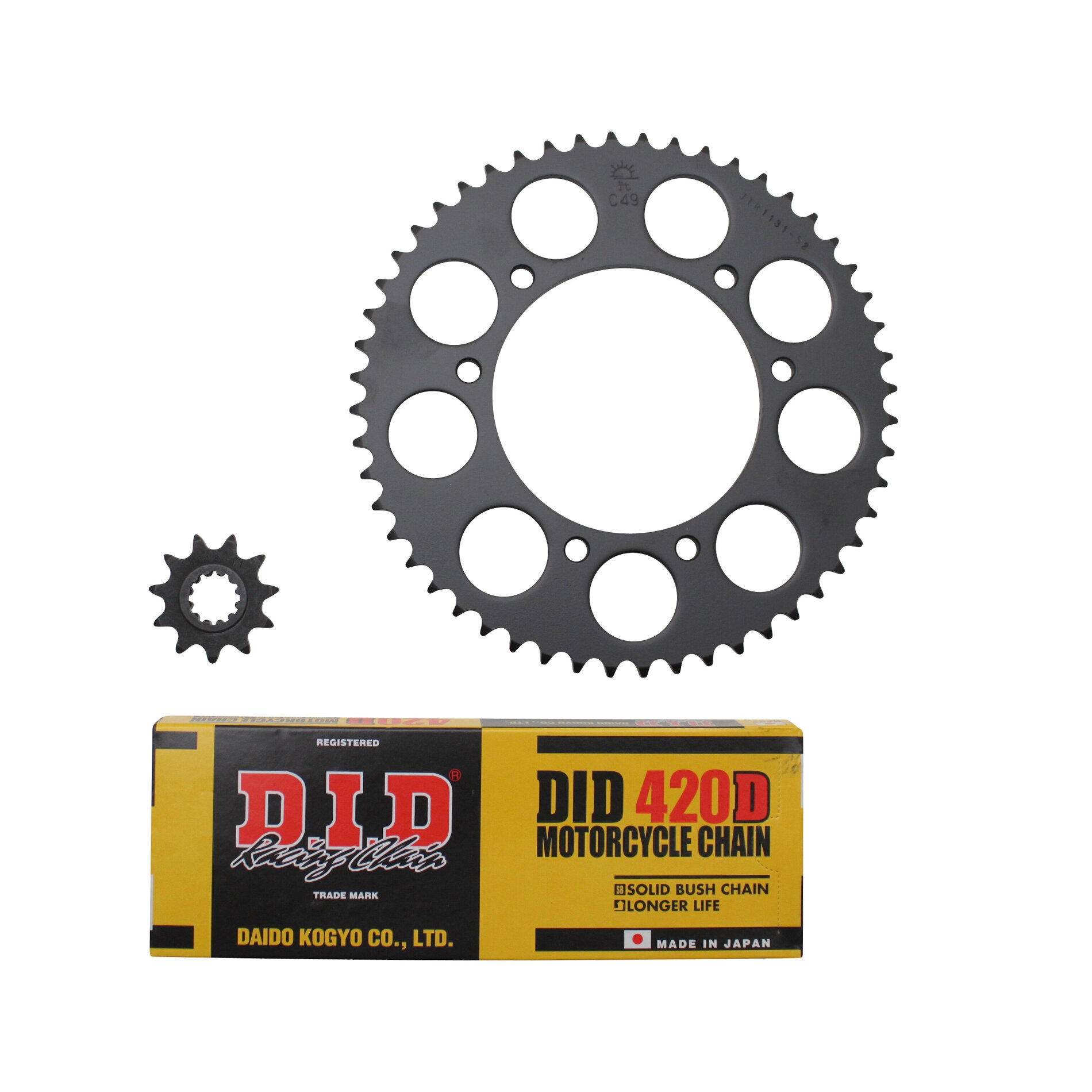 Kit chaîne DID acier Rieju 50 MRX / SMX 05-