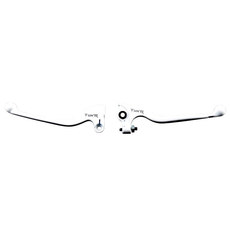 Paire leviers Tun'R Derbi Senda X-race 03-09 blanc