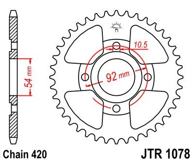 Couronne JT Sprockets Acier pas 420 47 dents - Pour Yamaha TZR 50 97-0