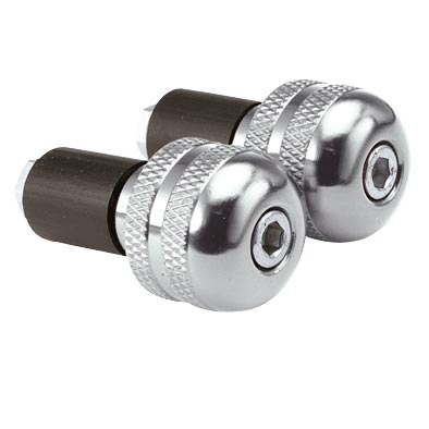 Paire d'Embout de Guidon Tun'R Molete Chrome D.17 Guidon Acier