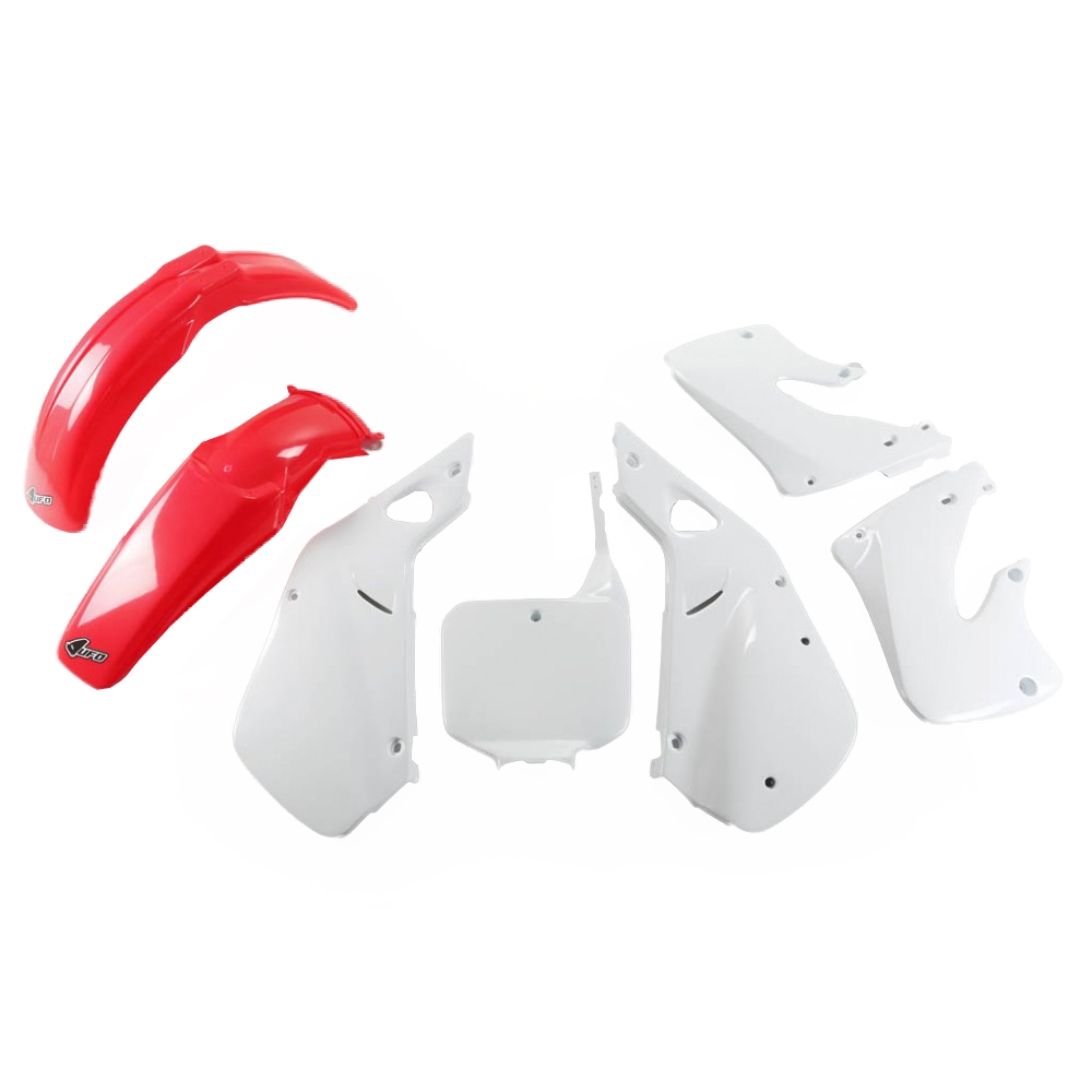 Kit plastique UFO Honda CR 125/250R 98-99 blanc/rouge (couleur origine