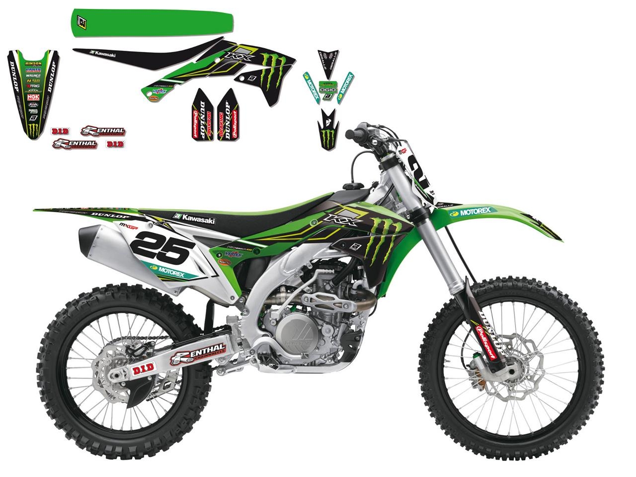 Kit déco + Housse de selle Blackbird Replica Team Krt Monster Energy 1