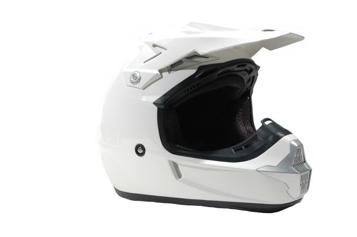Casque Off-Road Victoria Bull VB Blanc Uni - M