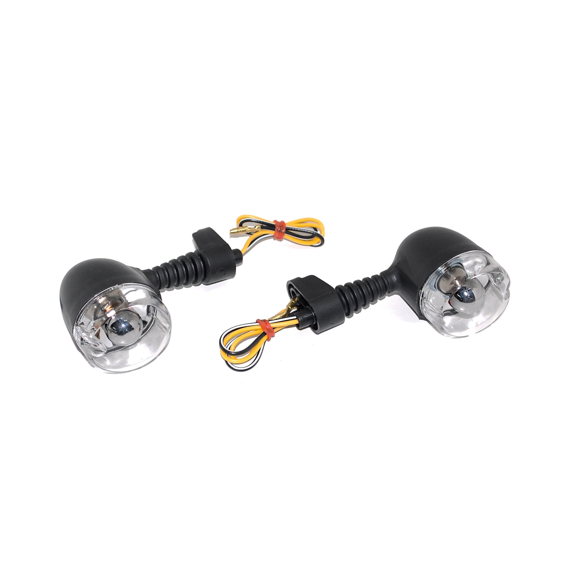 Clignotants 1Tek arrière transparent/noir ampoule miroir orange MBK 50