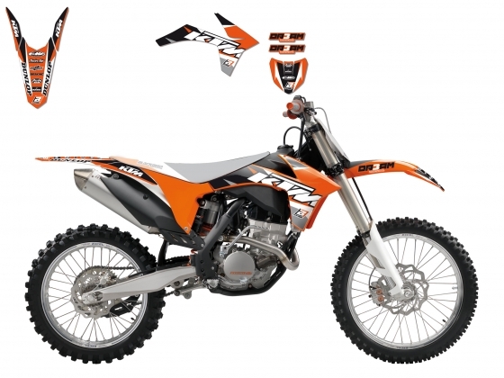 Kit déco Blackbird Dream Graphic 3 KTM 450 SX-F 11-12 orange