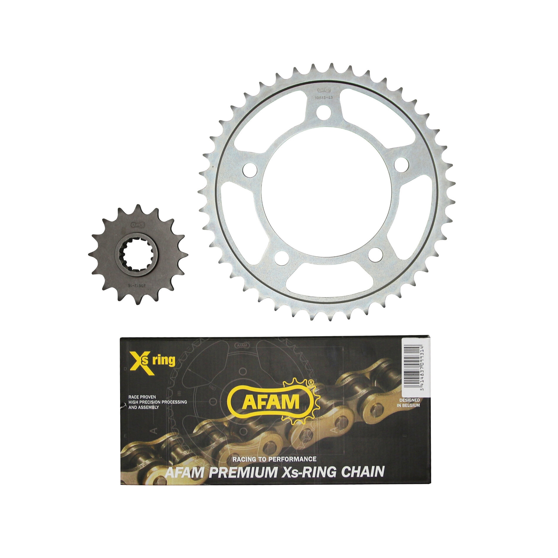 Kit chaîne Afam 16x43 pas 525 Honda CB 600 F Hornet 07-13