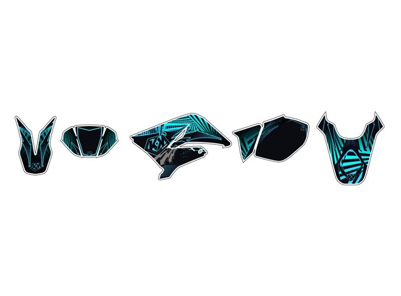 Kit déco Kutvek Graff bleu MBK X-Limit