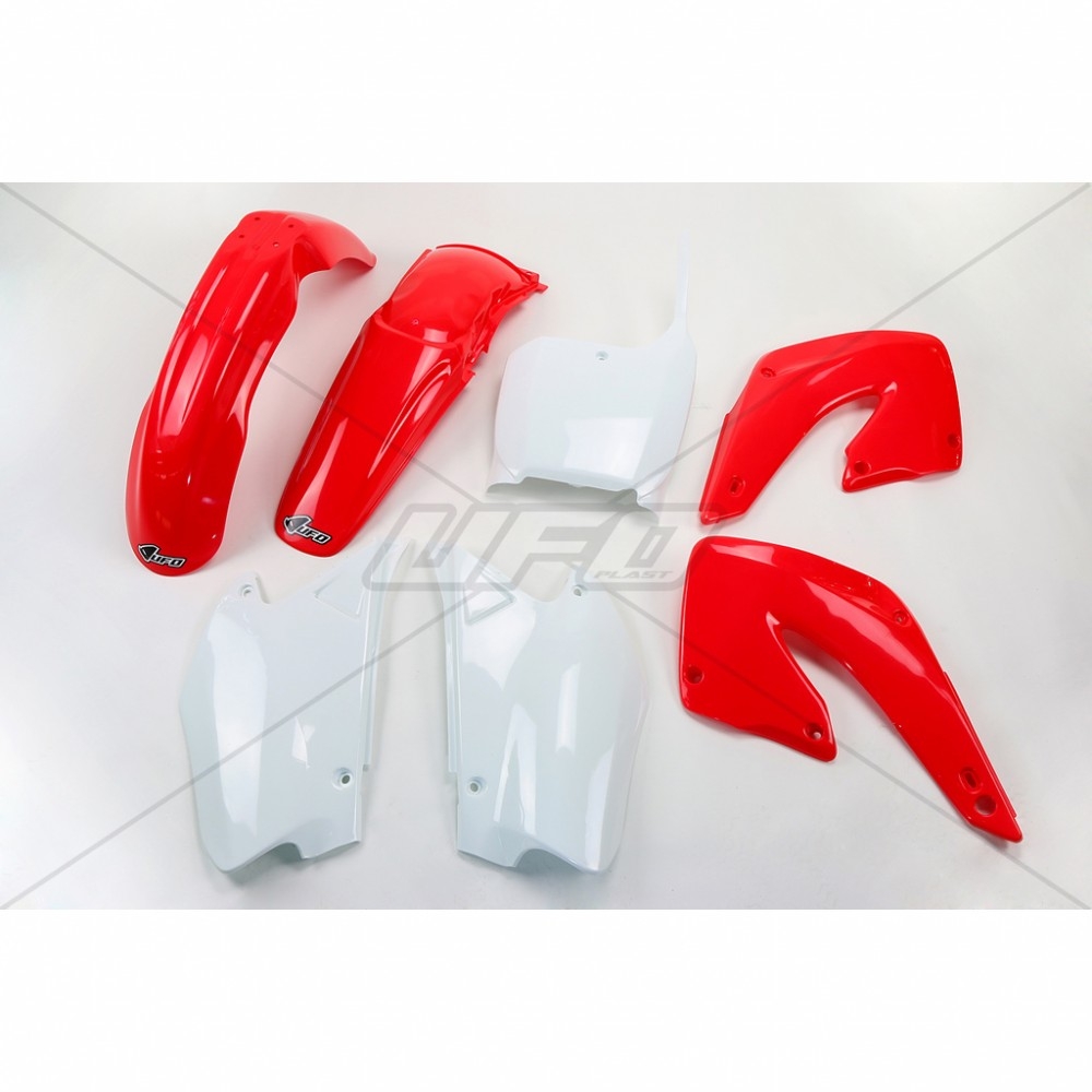 Kit plastique UFO Honda CR 125/250R 00-01 rouge/blanc (couleur origine