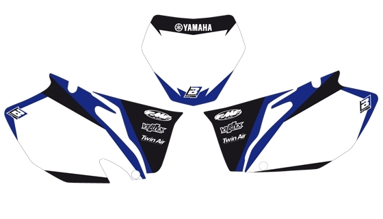 Fonds de plaques Blackbird Dream Graphic 2 Yamaha 250 YZ-F 06-08 blanc