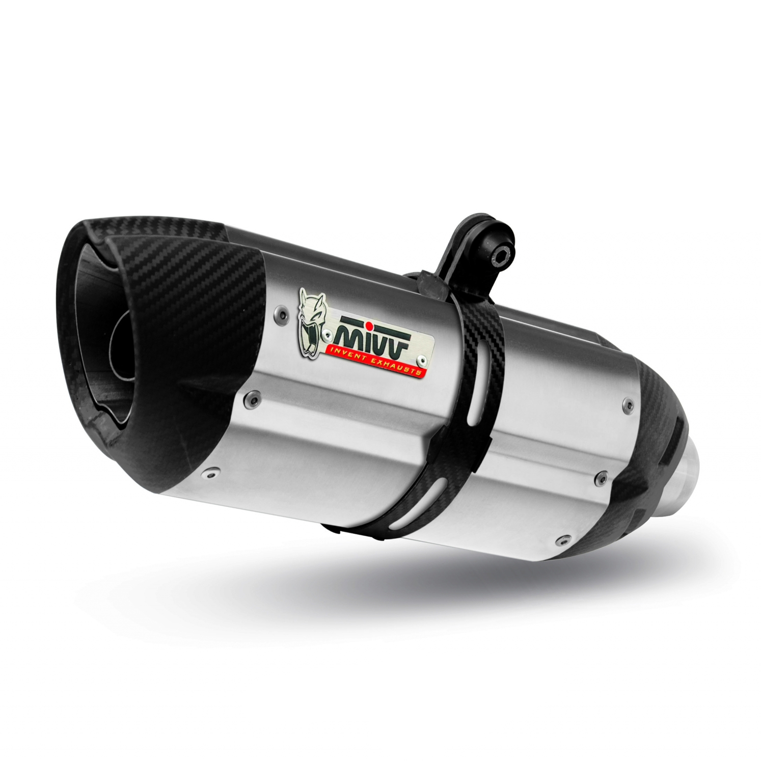 Silencieux MIVV Suono inox / casquette carbone KTM 690 Duke 12-