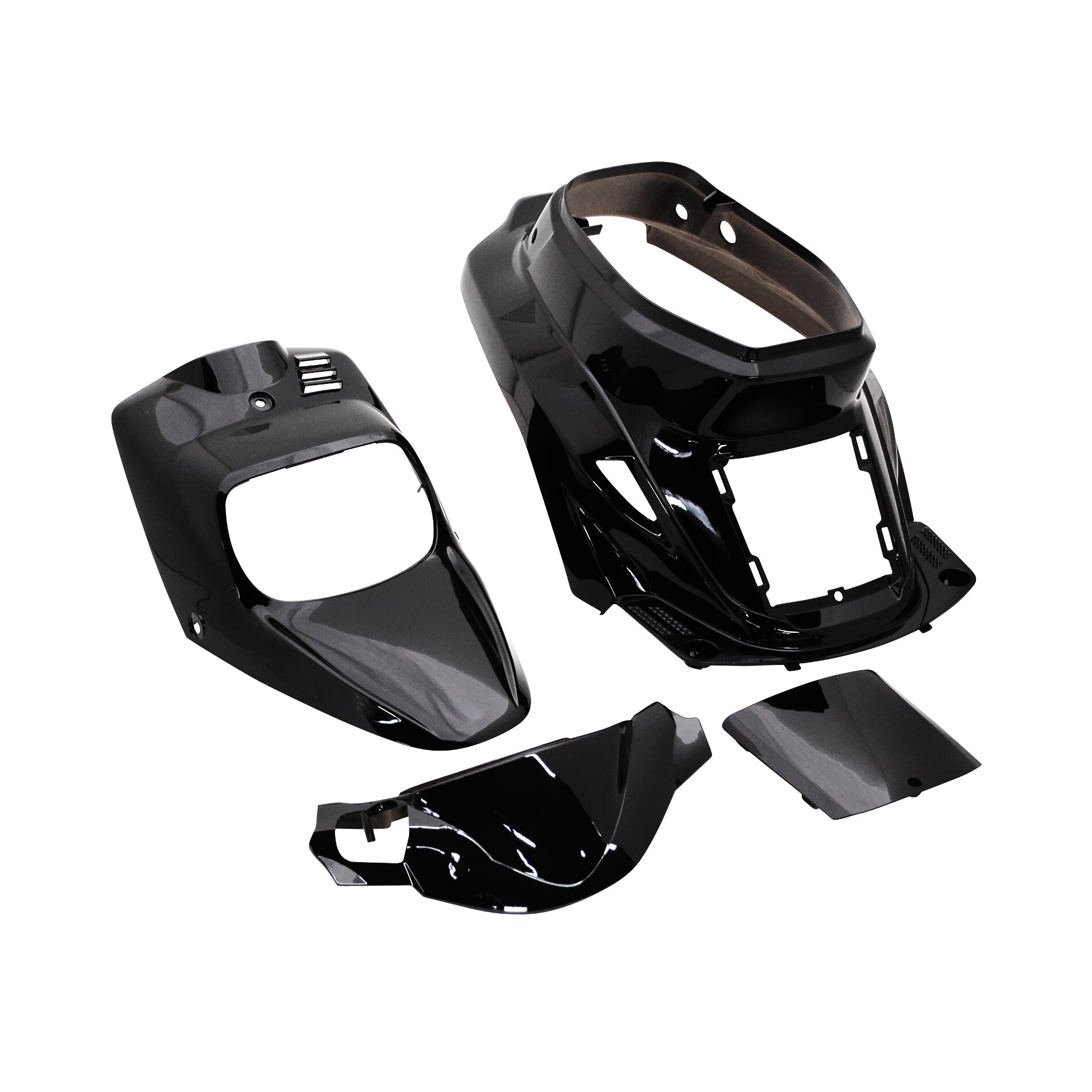 Kit carrosserie 4 pièces noir brillant adaptable Booster spirit/BW's o
