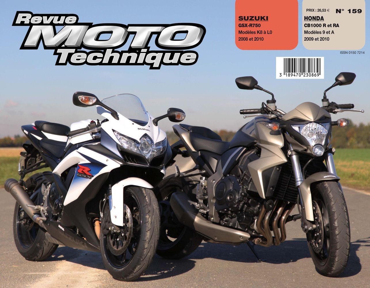 Revue Moto Technique 159.1 Honda CB 1000R / Suzuki GSX-R 750