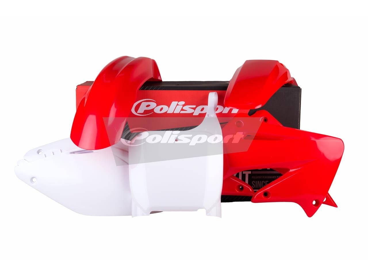 Kit plastique Polisport Honda CR 125R 02-03 (rouge/blanc origine)