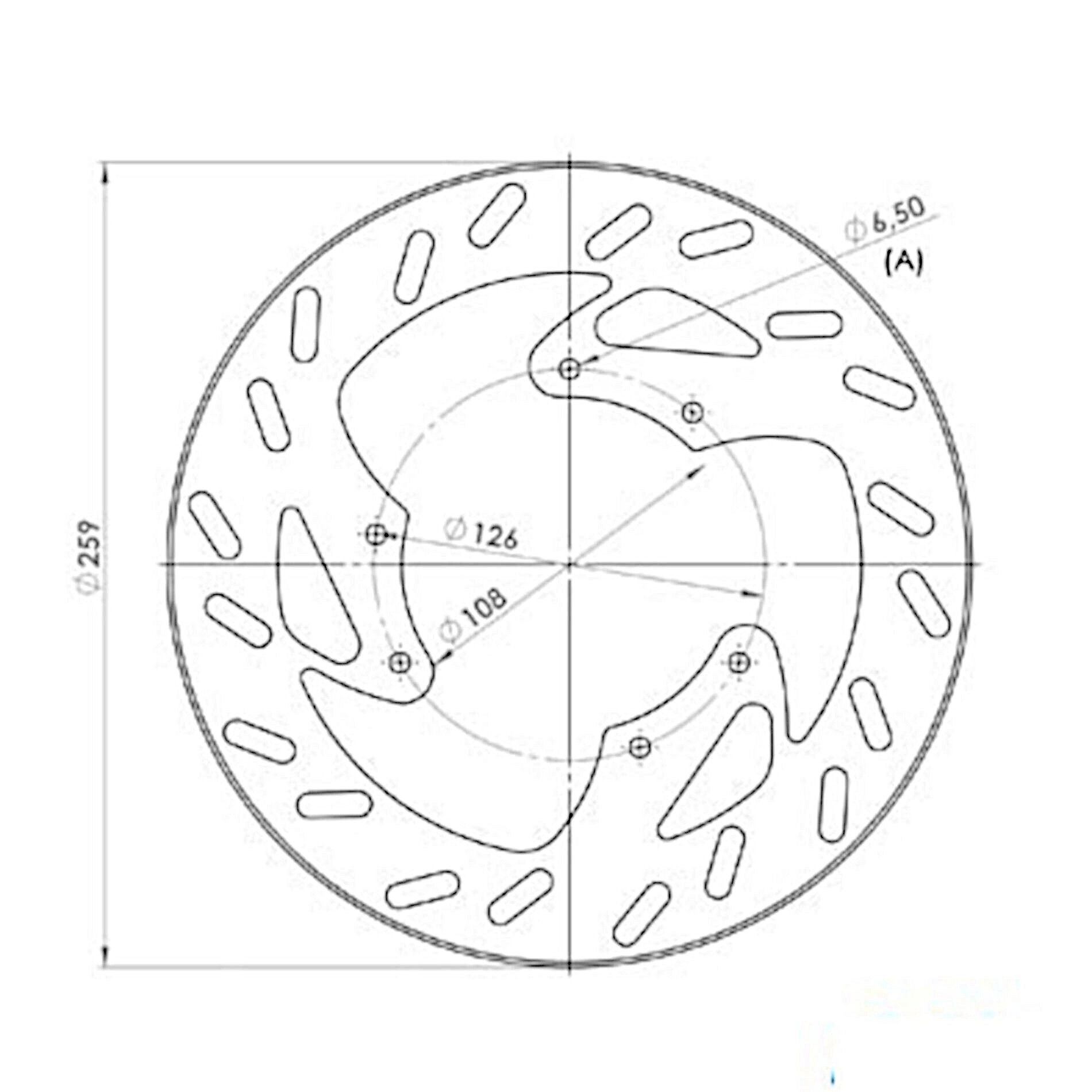 Disque de frein avant NG Brake Disc D.260 - 614