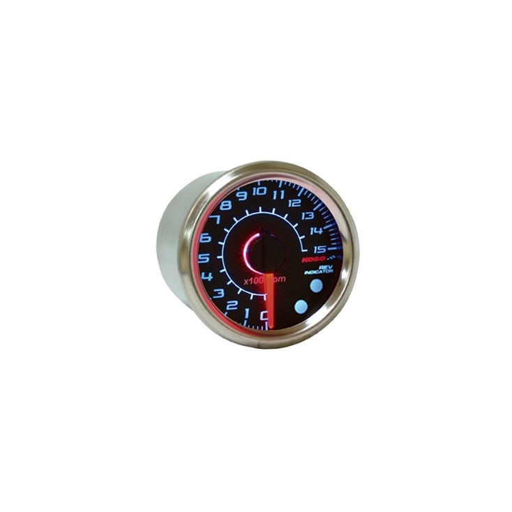 Compte-tour Koso GP Style Ø 48 mm fond noir