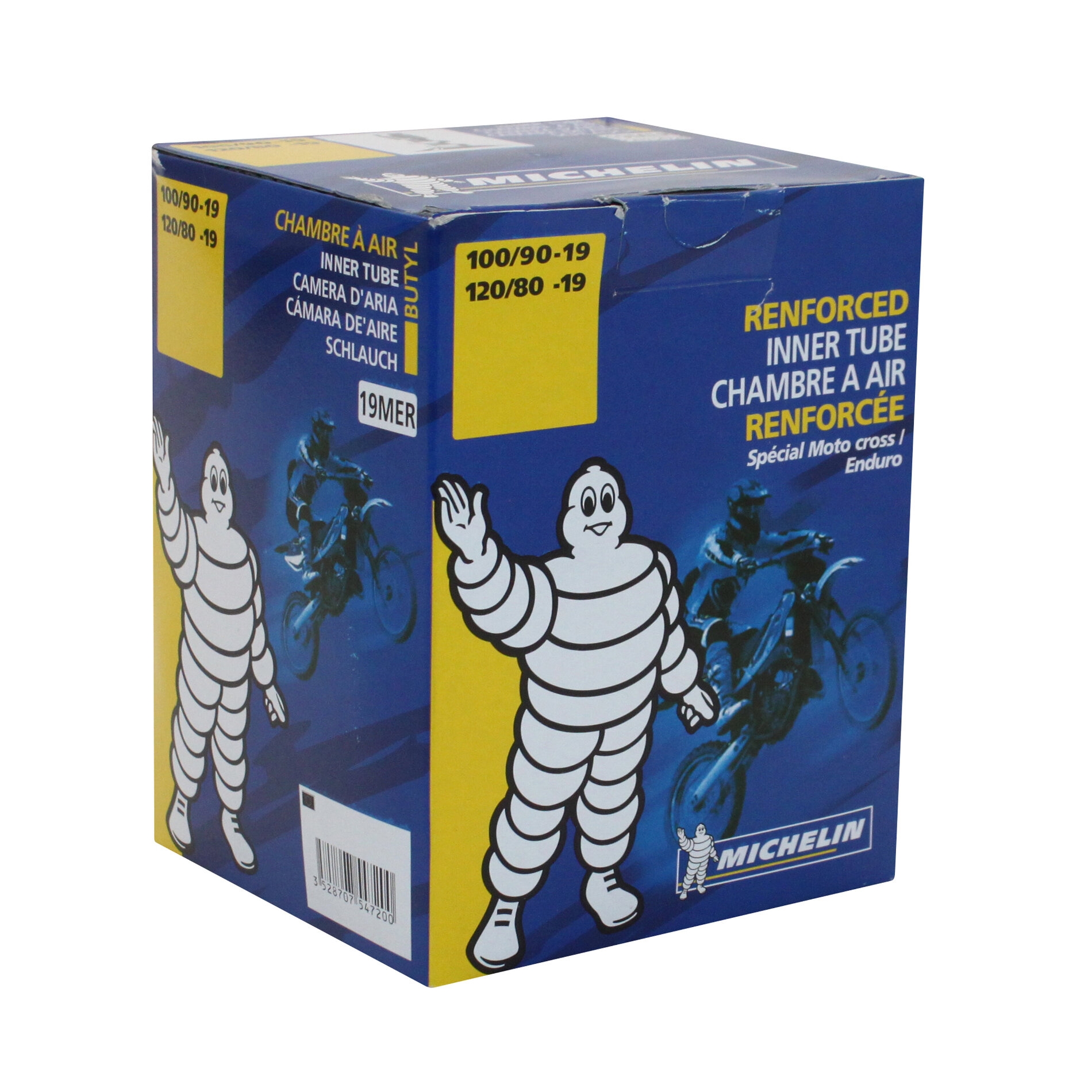 Chambre à air Michelin offroad 100/90-19 valve droite