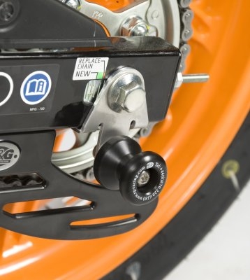 Diabolos de bras oscillant R&G Racing noir sur platine Honda CBR 125 R
