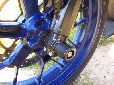 Tampons de protection de fourche R&G Racing noirs Aprilia RS 125 06-12