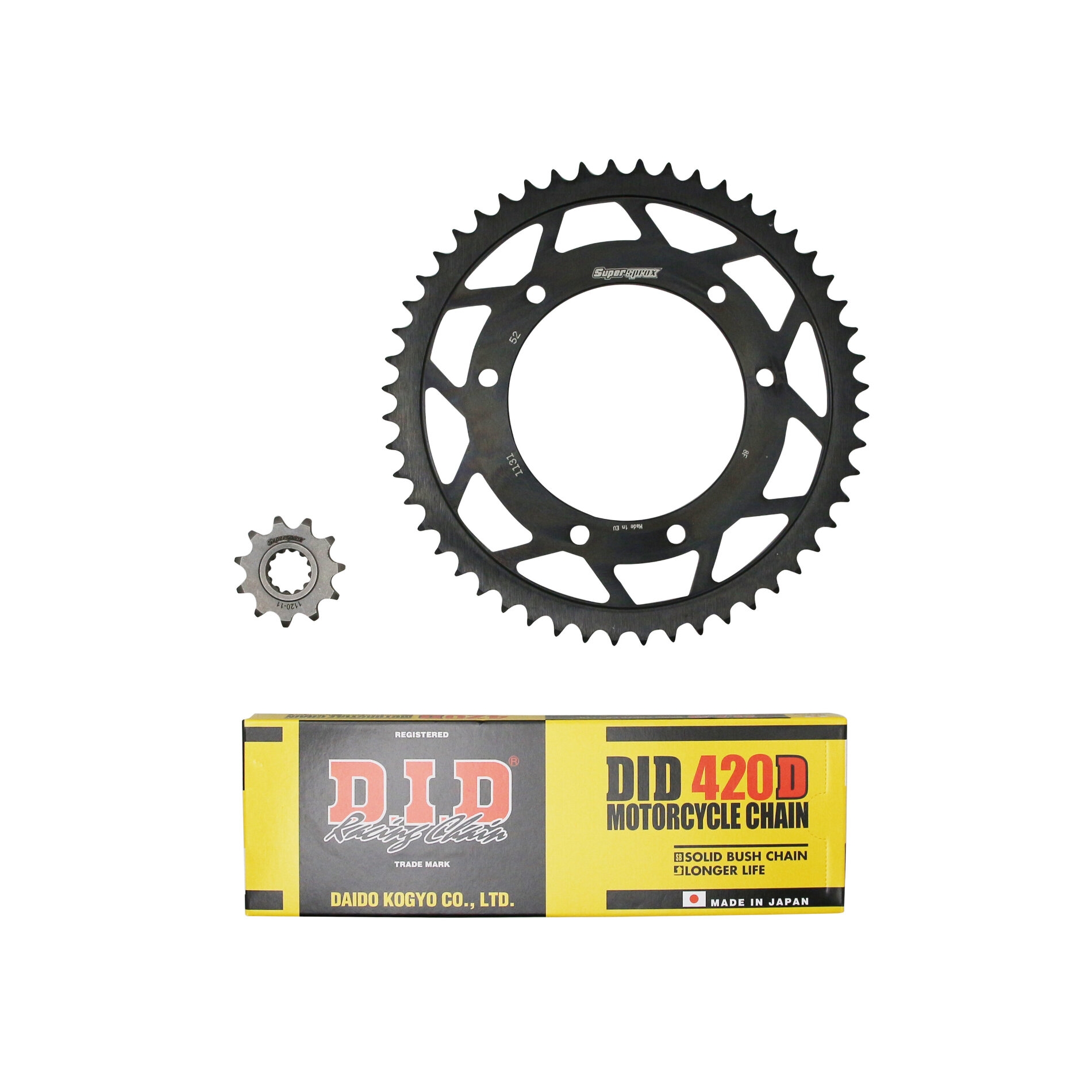 Kit chaîne DID acier Rieju 50 MRT Cross / SM 09-