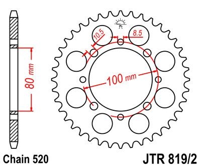 Couronne JT Sprockets Acier pas 520 41 dents - Pour Suzuki TU 250 X 98